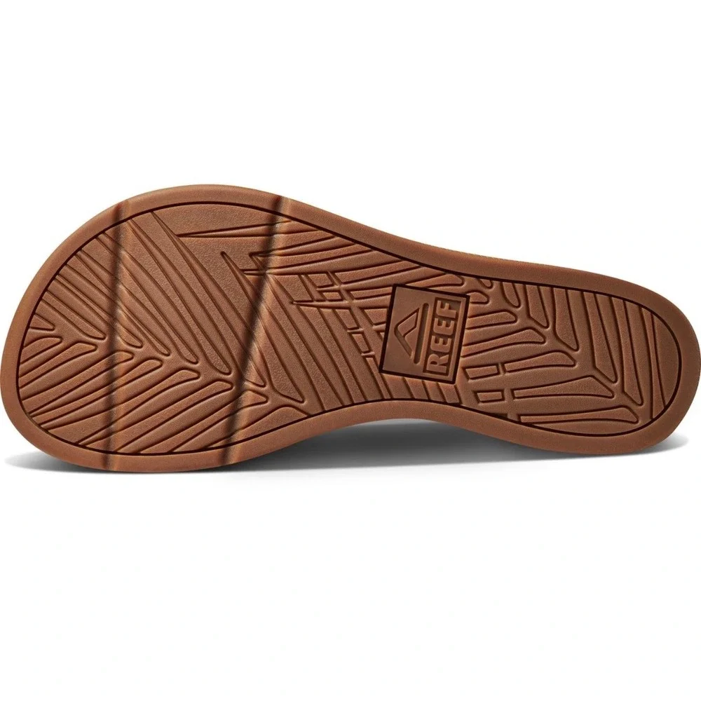 NEW‎ REEF SANTA ANA Men's Sandals Flip Flop Slip On Comfort Leather Size 13 GREY